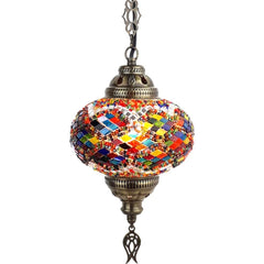 1 Globe Turkish Stained Glass Chandelier