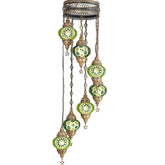 7 Globe Turkish Mosaic Ceiling Lamps