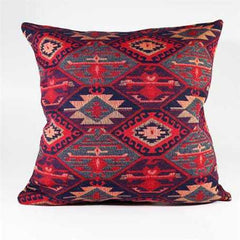 Burgundy Navy Blue Rug Pillow Turkish Kilims Pillows Case