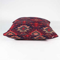 Burgundy Navy Blue Rug Pillow Turkish Kilims Pillows Case