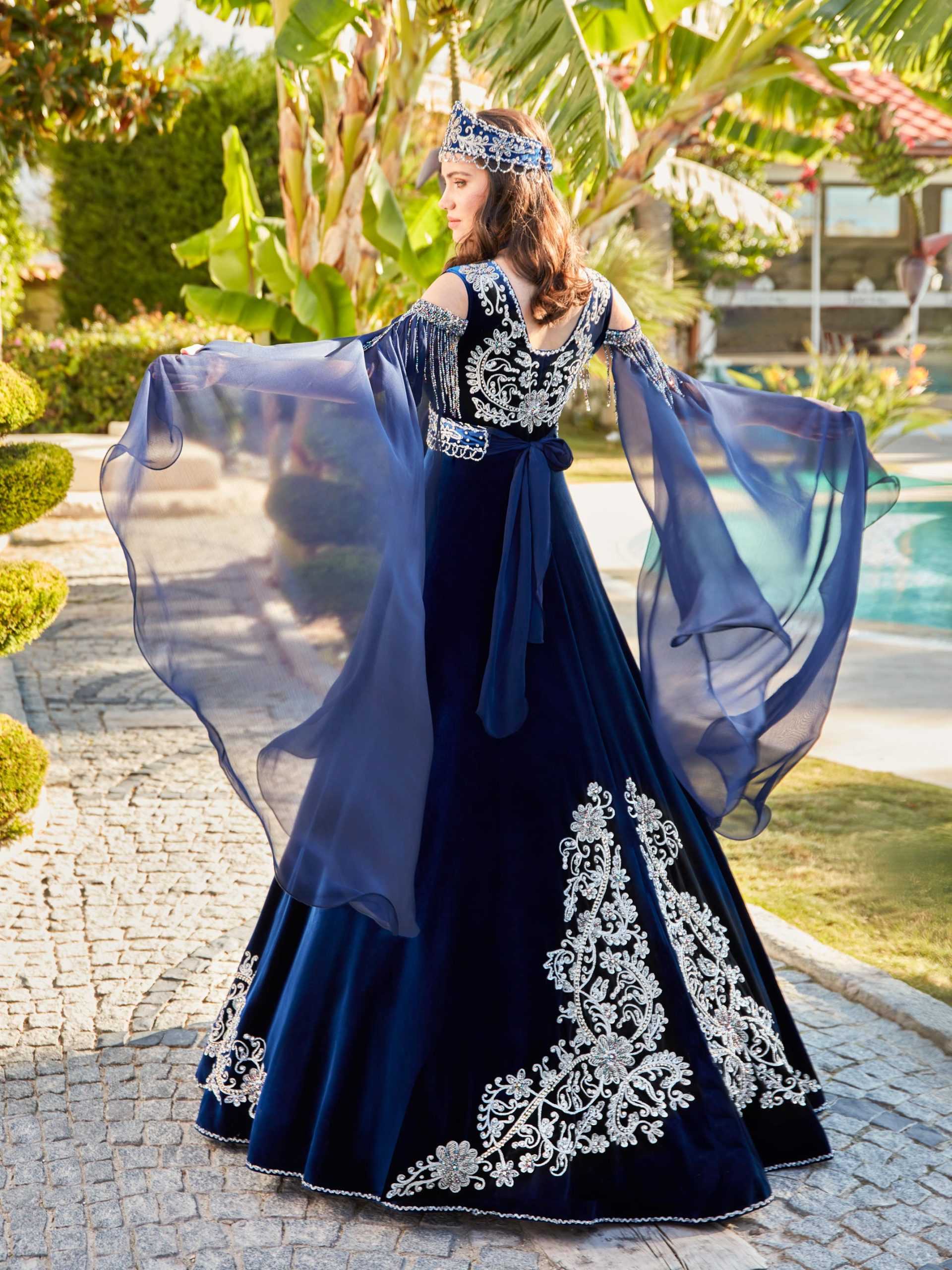 online shopping engagement navy blue elegant henna party gowns dresses