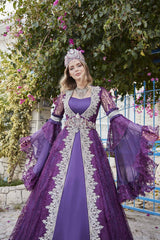 best cheapest kaftan long prom ball gown dresses with long sleeve and lace detail