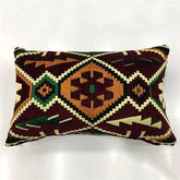 Green Burgundy Rectangle Rug Turkish Suzani Pillows kilim Pillow Case