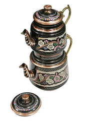 Hand Painted Turkish Copper Teapot