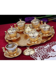 Turkish Ottoman Copper Coffee Set