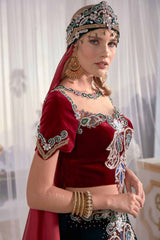 Queen Caftan Set Red