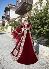 Fascinating Red Kaftan Dress