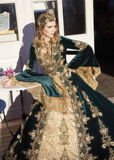unique evening velvet hunter green ball gown party dresses