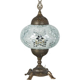 Traditional White Turkish Mosaic Table Lamp