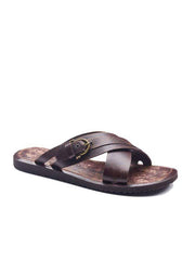 Mens Leather Slides Sandals