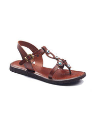 Beaded Womens Leather Sandals