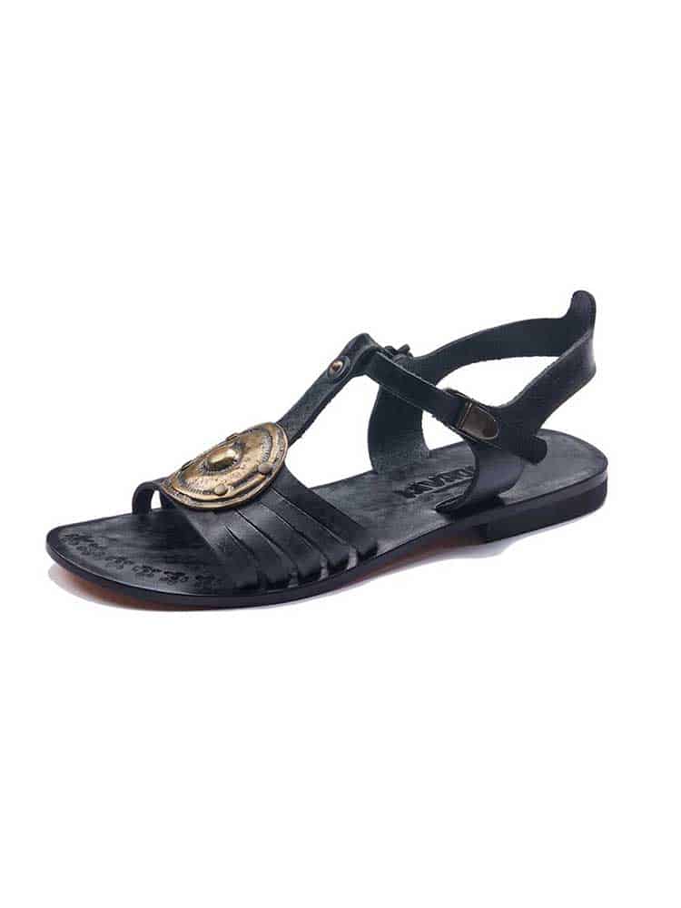 black-handmade-leather-sandals, handmade,leather,shoes