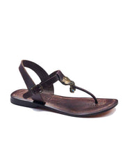 Toe Thong Dark Brown Women Sandals