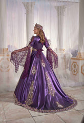 Famous Purple Kaftan Set