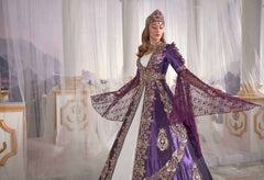 Famous Purple Kaftan Set