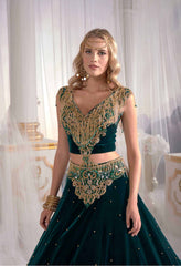 Palace Woman Sultan Dress Emerald Green