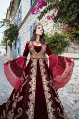 Elegant Red Caftan Set