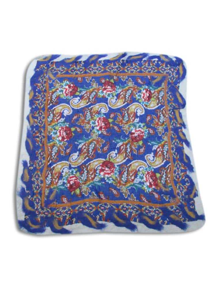 nuno-felted-placemat-blue-waves-wet felting-needle felting-traditional handmade gift shop-fine art