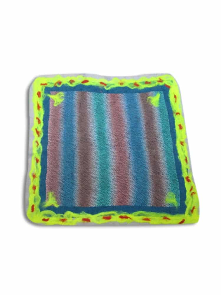 nuno-felted-placemat-ocean-stripes-nuno felted scarves-perfect handmade gifts-wet felting