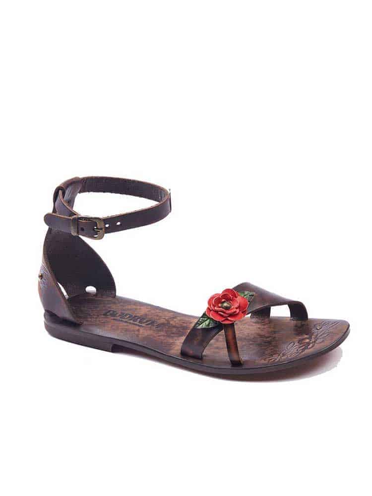 Rose Leather Sandals