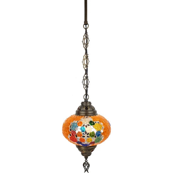 1 Globe Turkish Mosaic Hanging Light for sale