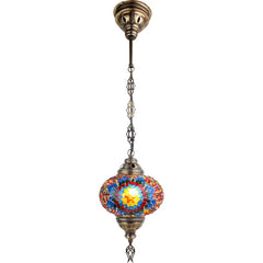 1 Globe Turkish Stained Glass Lamp