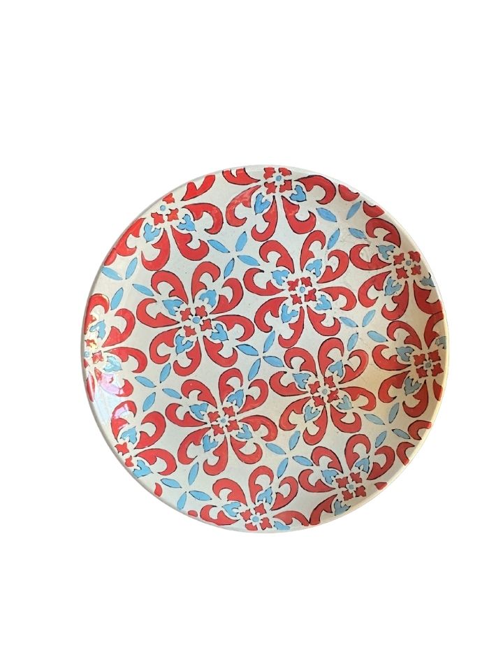 Oriental Coral Blue Turkish Wall Plate