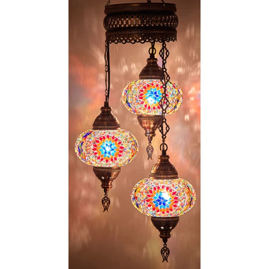 3 Globe Mosaic Lamps