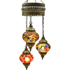 3 Globe Mosaic Lights for sale