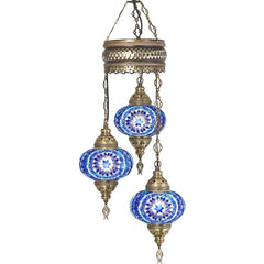 3 Globe Turkish Ceiling Lamps for sale