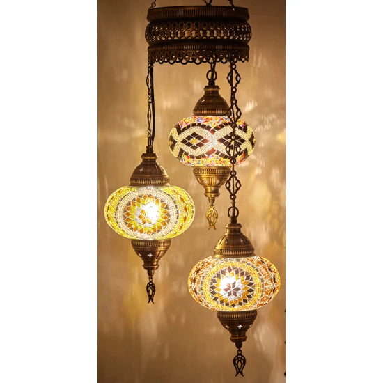 3 Globe Turkish Chandelier