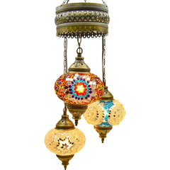 3 Globe Turkish Handmade Glass Lamps