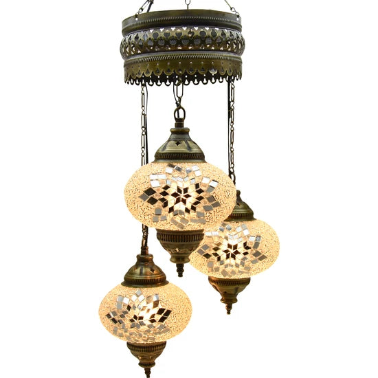 3 Globe Turkish Handmade Lamp for sale