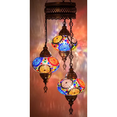 3 Globe Turkish Handmade Mosaic Lamps