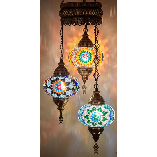 3 Globe Turkish Hanging Lamps