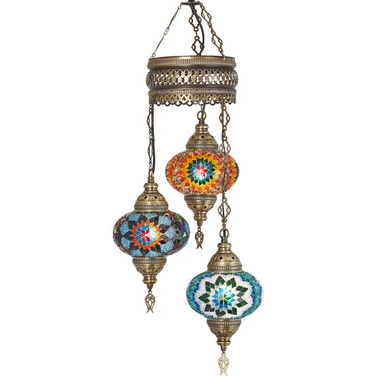 3 Globe Turkish Hanging Lamps