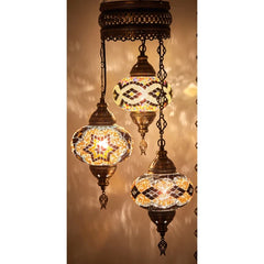 3 Globe Turkish Mosaic Lights