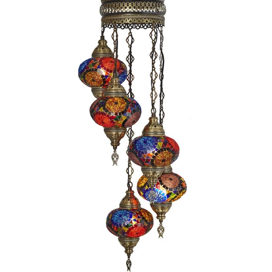 5 Globe Turkish Handmade Mosaic Lamp for sale