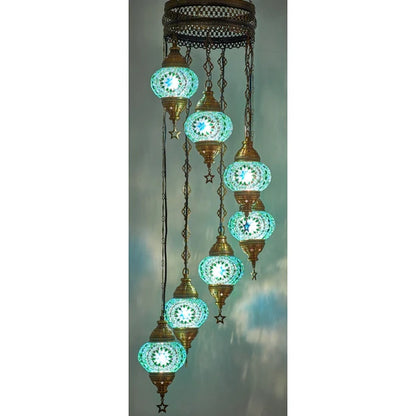 7 Globe Turkish Chandelier Lamps