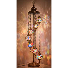 7 Globe Turkish Mosaic Corner Lamp