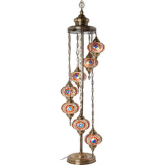 7 Globe Turkish Mosaic Floor Lamp