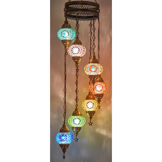 7 Globe Turkish Mosaic Lamps