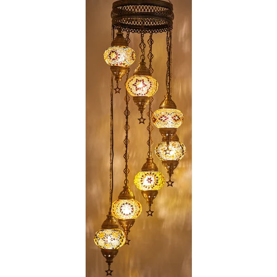 7 Globe Turkish Mosaic Lights