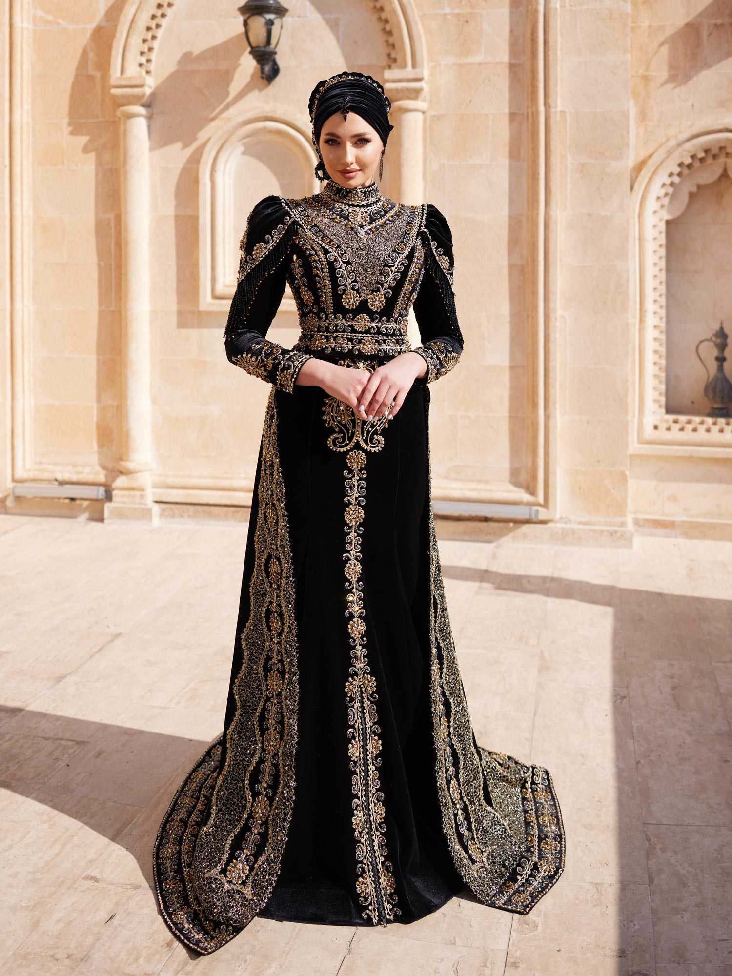 islamic sequin work beaded open slit wedding party dresses online usa