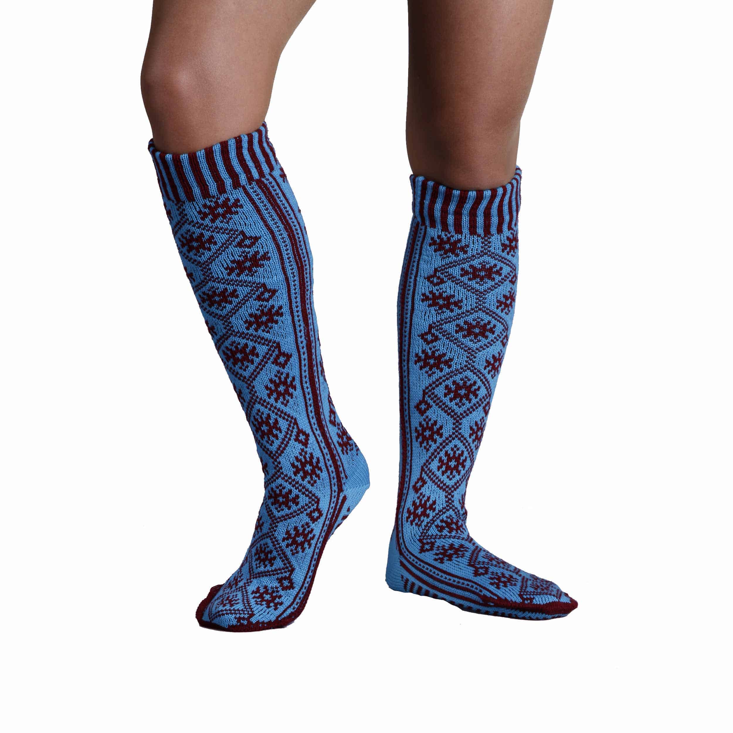 Black Sea Women's Socks Blue Claret Red