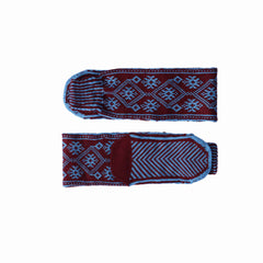 Black Women's Socks Claret Red Blue