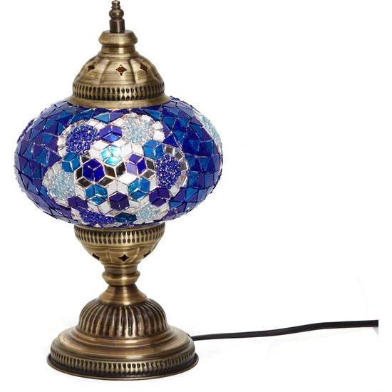 Blue Turkish Mosaic Table Lamp for sale