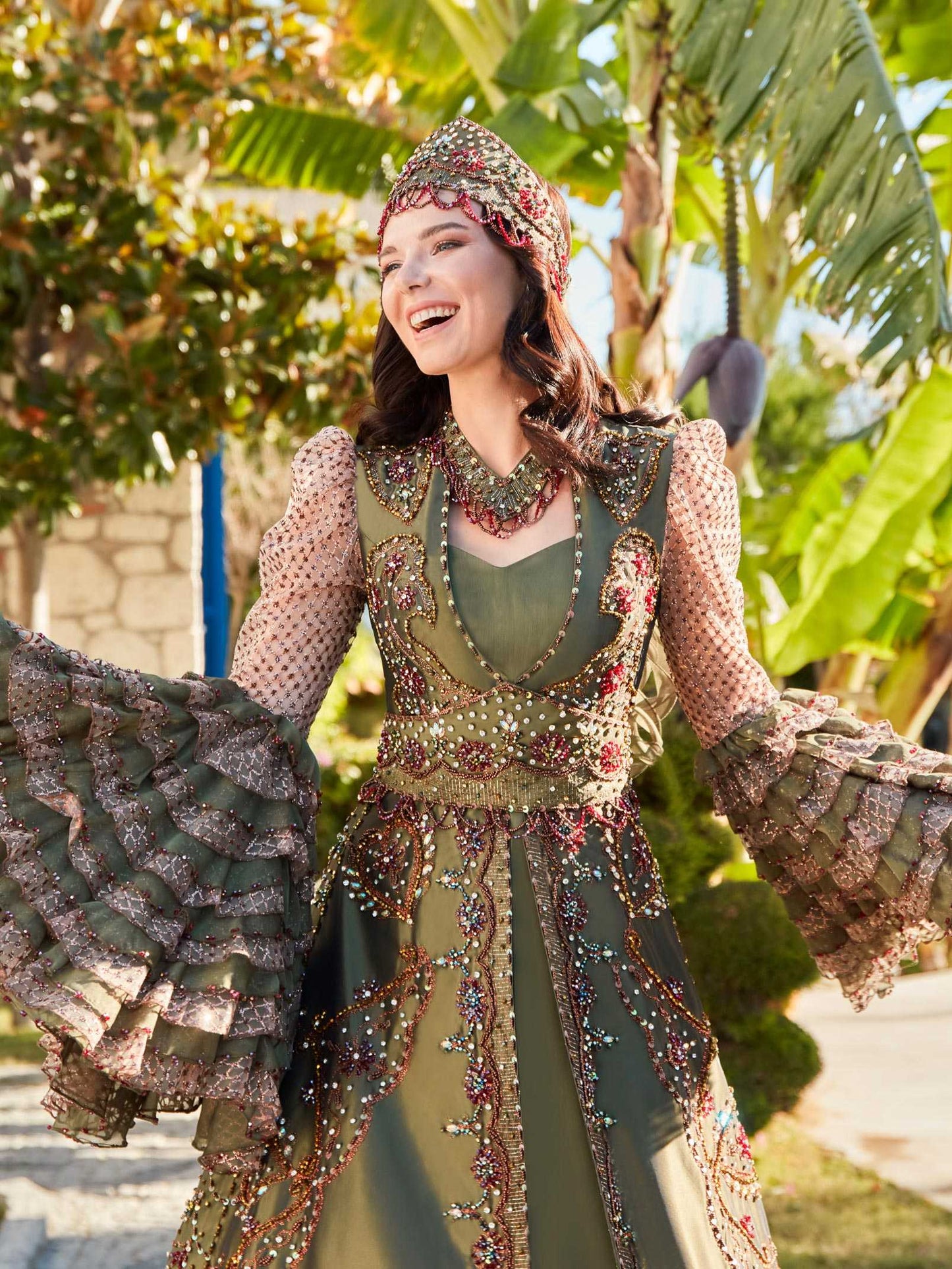 open lace back dress Buy Bridal Green Spanish Sleeve Full Sequin Party Dress For Sale