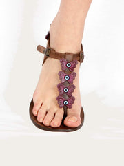 Butterflies Leather Sandals