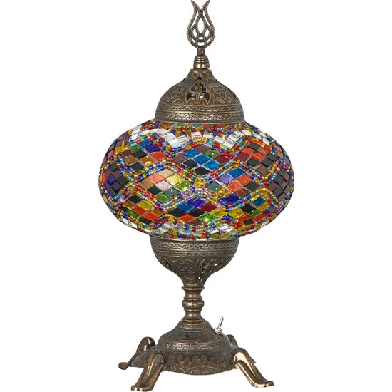 Colourful Turkish Glass Table Lamp for sale